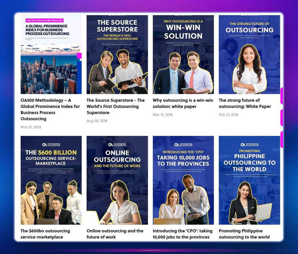 Whitepapers already published and hosted on Outsource Accelerator