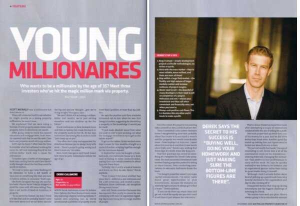 Young millionaires magazine scan