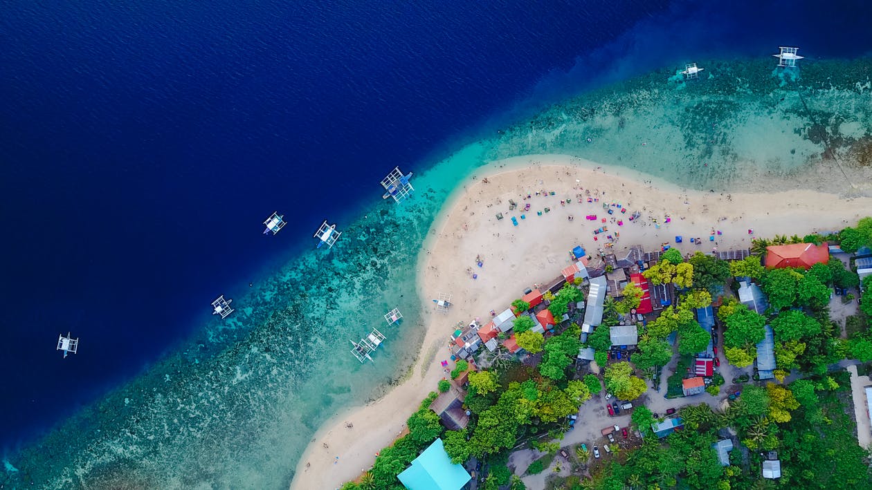 Aerial Beach View in the philippines