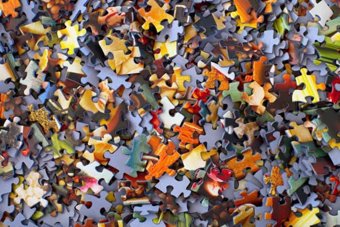 Disarranged puzzle pieces