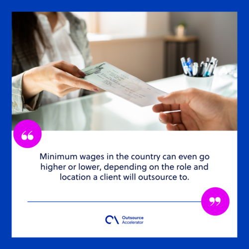Minimum wage in the country