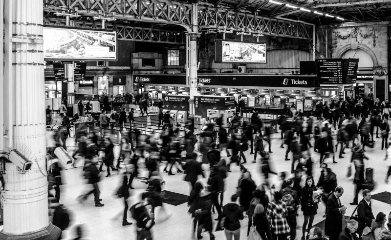 inside train station