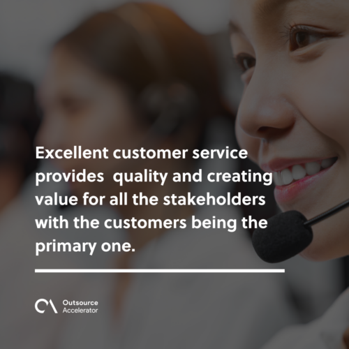 How do you distinguish between a good and great customer service