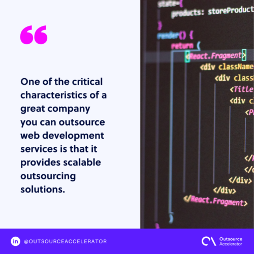 Scalable outsourced web development solutions