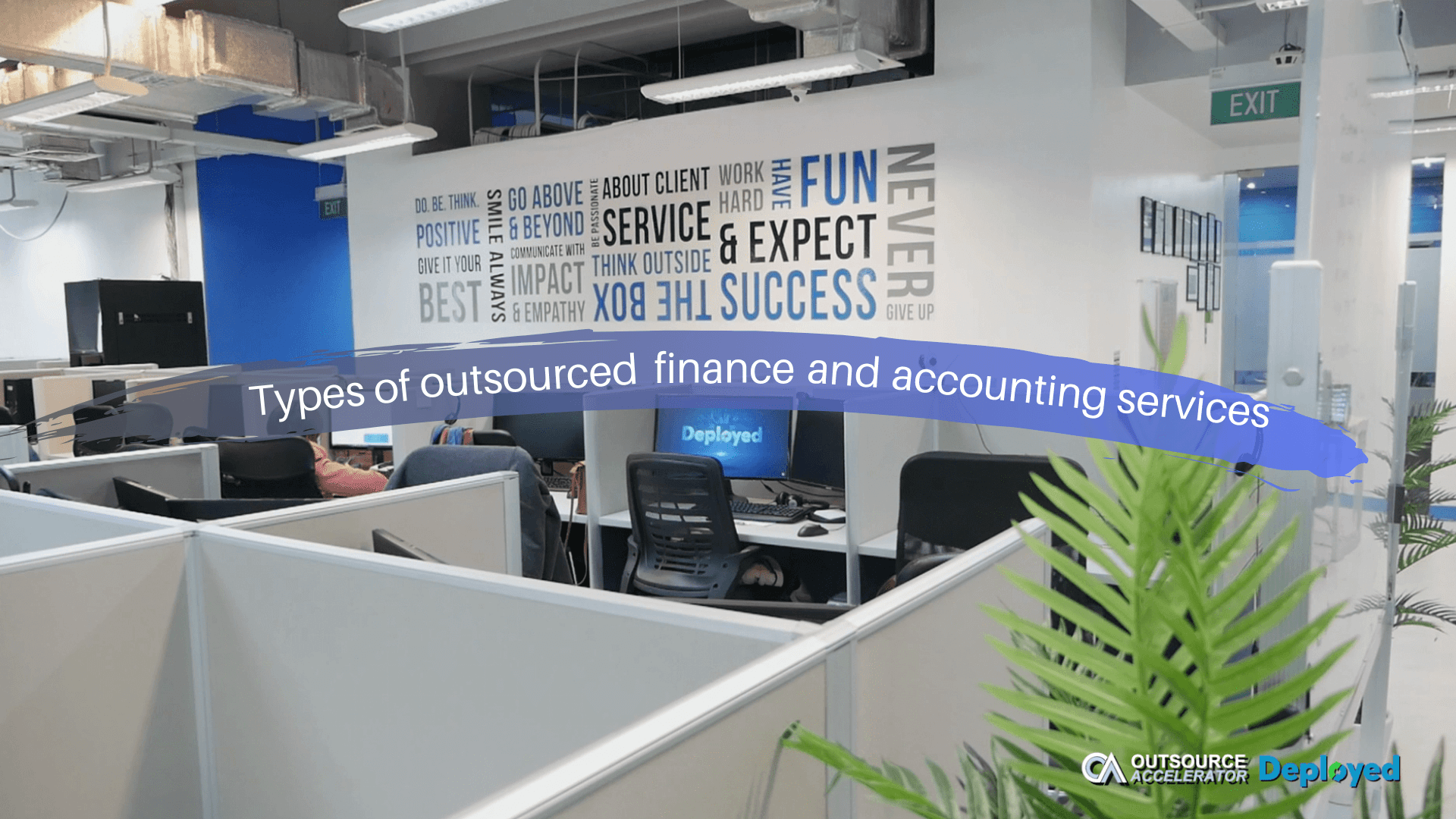 Types of outsourced finance and accounting services