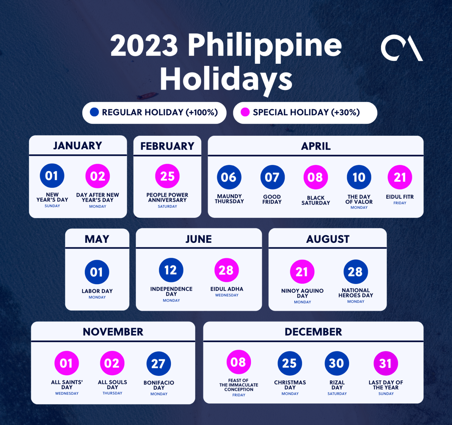 2023 Holidays in the Philippines Outsource Accelerator