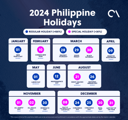 Philippine Holidays 2024 February 9 Clovis Jackqueline