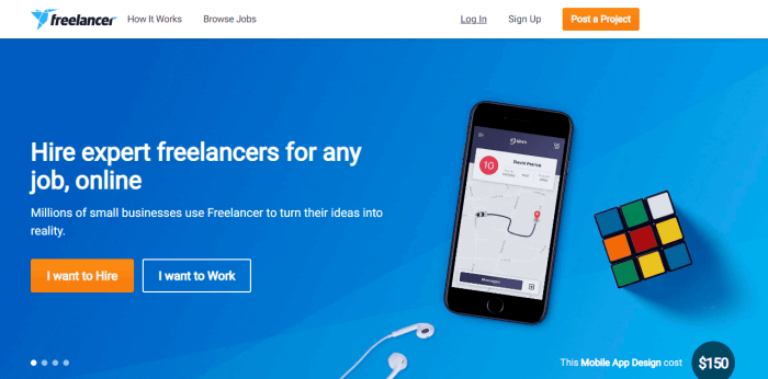 Freelancer homepage