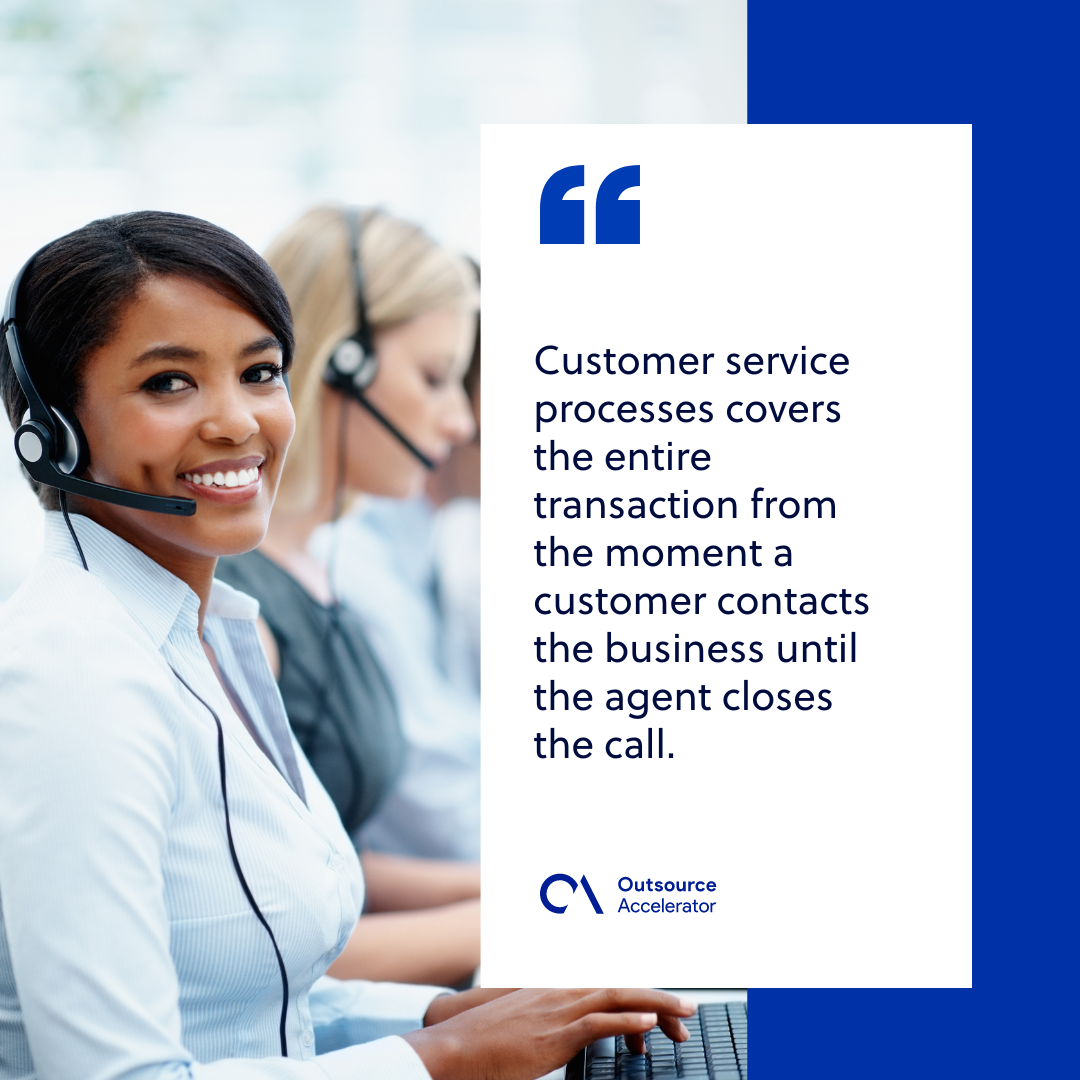 Important customer service processes for business Outsource Accelerator