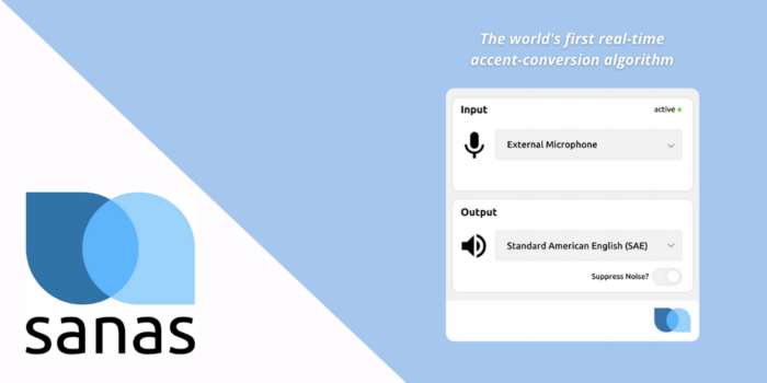 Sanas accent conversion Outsource Accelerator