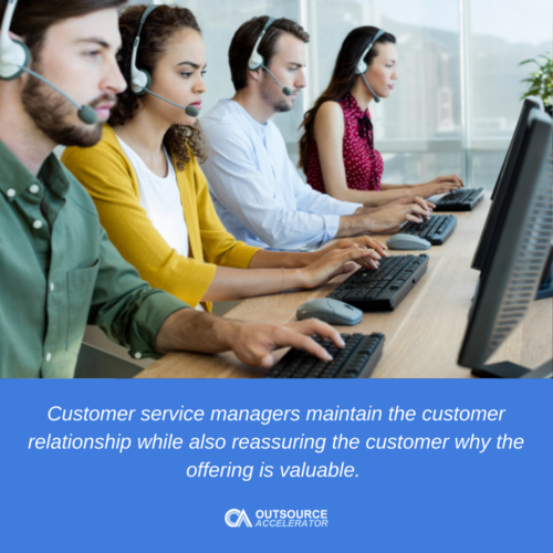 Key responsibilities of a customer service manager