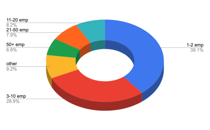 Size of clients' company