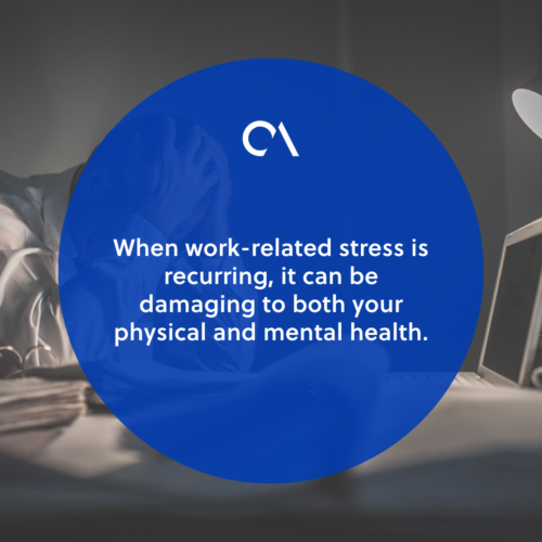 What causes stress in the workplace