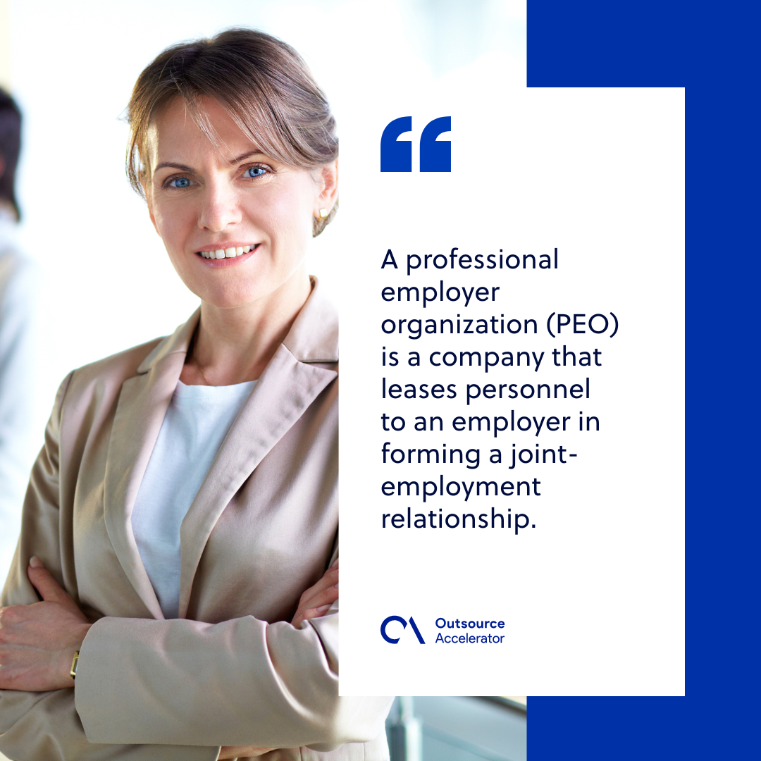 Professional employer organization Outsourcing Glossary Outsource