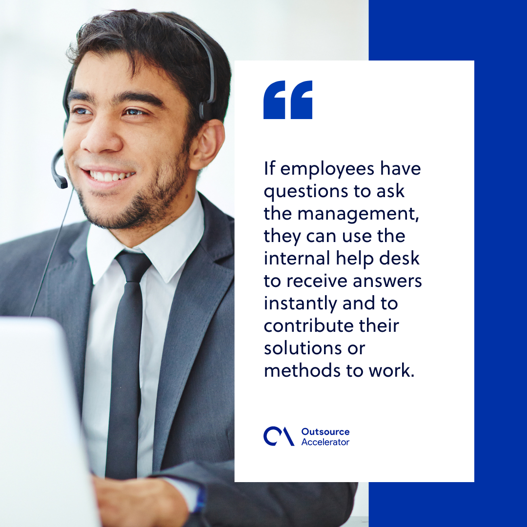 Internal help desk Outsourcing Glossary Outsource Accelerator