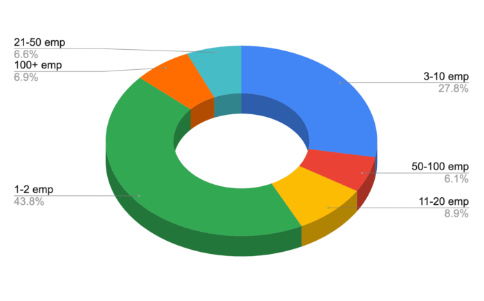 size of clients company