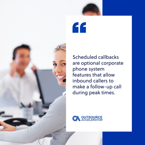 What is a scheduled callback?