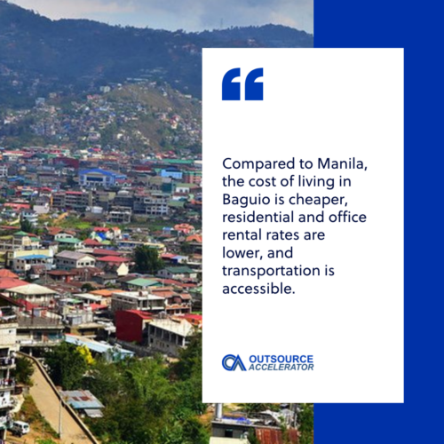 Why do companies outsource to Baguio