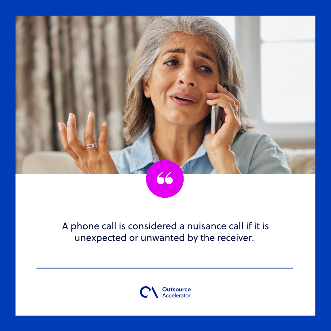 nuisance call meaning