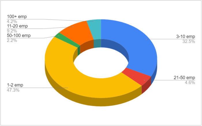 Size of clients' company