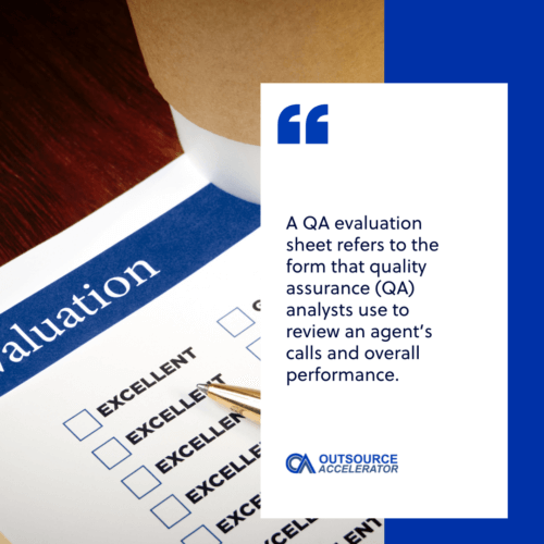 What are QA evaluation sheets