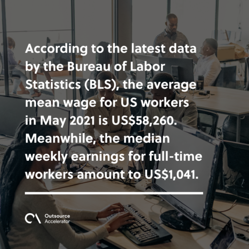 The national average salary in the US