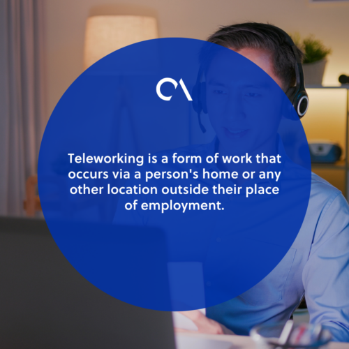 What is the difference between teleworking and telecommuting