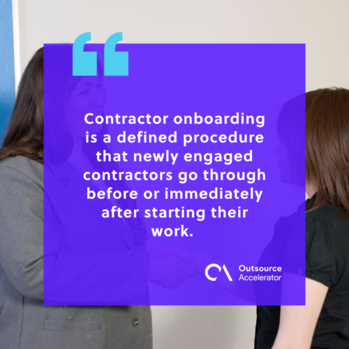 What is contractor onboarding
