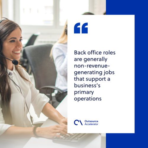 What jobs are considered back office roles