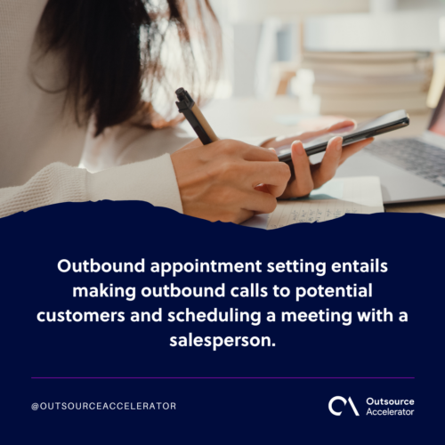 Defining outbound appointment setting