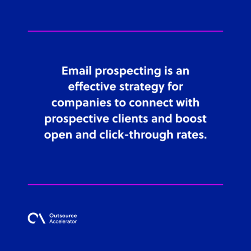 Email prospecting improves open and click through rates