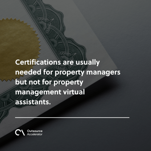 Qualifications of a property management virtual assistant