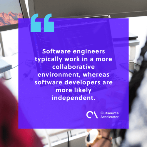 Software developer vs. Software engineer