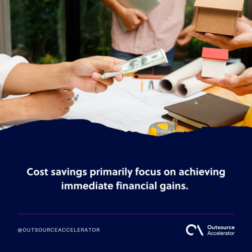 Characteristics of cost savings