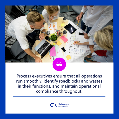 What does a process executive do
