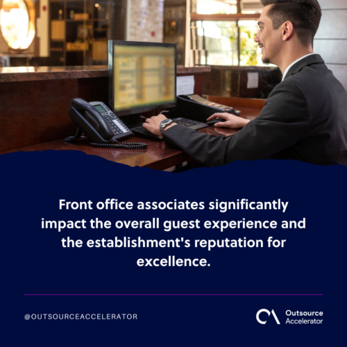 How can a front office associate drive hospitality excellence