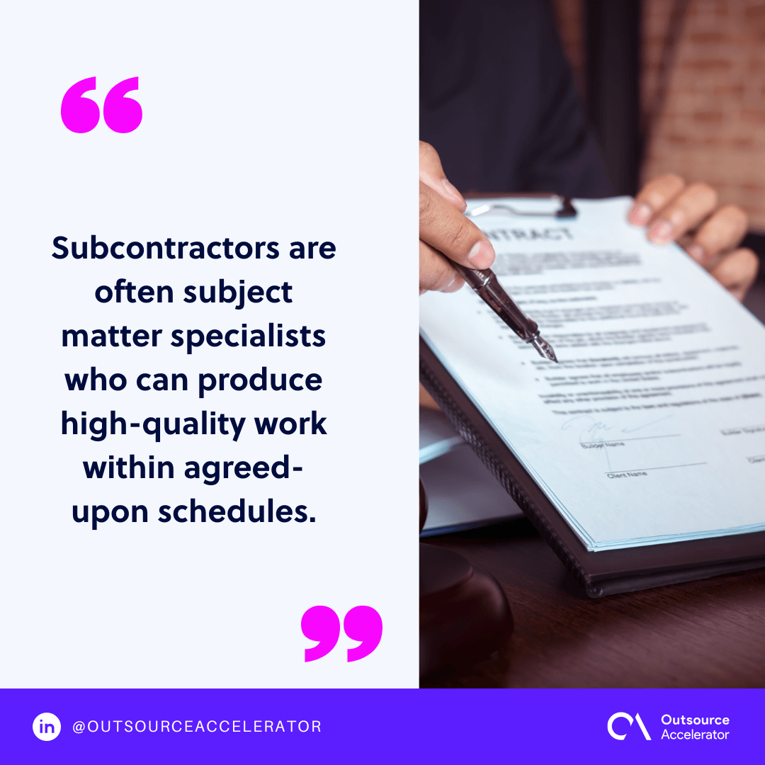 Subcontracting: Unlocking benefits and finding the perfect partner ...