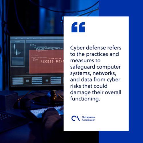 What does cyber defense mean