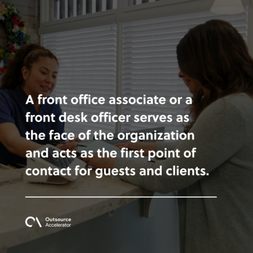 What is a front office associate