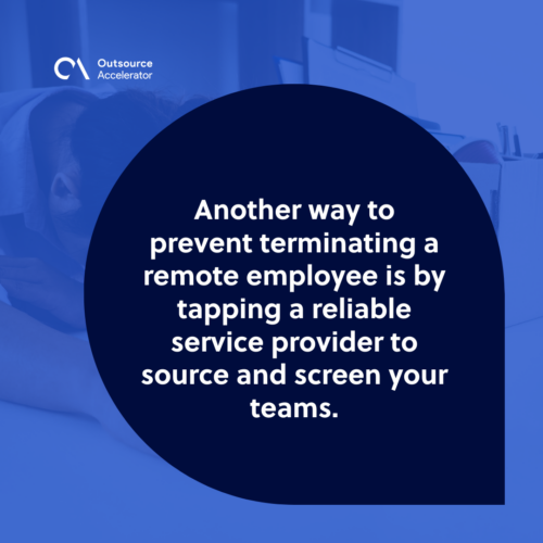 How to avoid terminating a remote employee