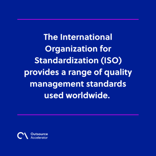 ISO standard Quality parameters for industrial products