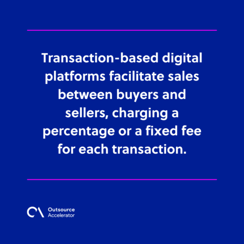 Monetization models for digital platforms