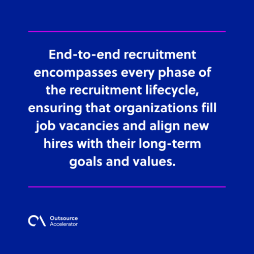 Understanding end-to-end recruitment