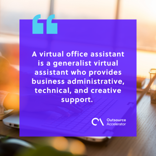 What does a virtual office assistant do