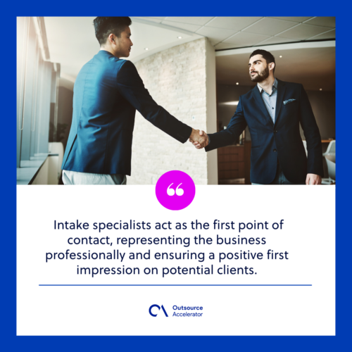 What does an intake specialist do 