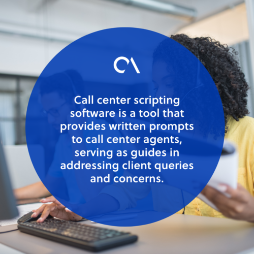 What is a call center scripting software