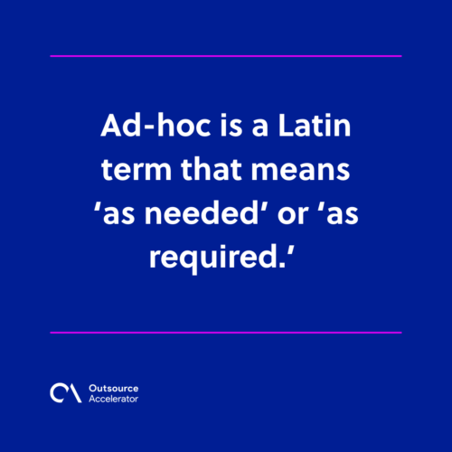 What is ad-hoc reporting
