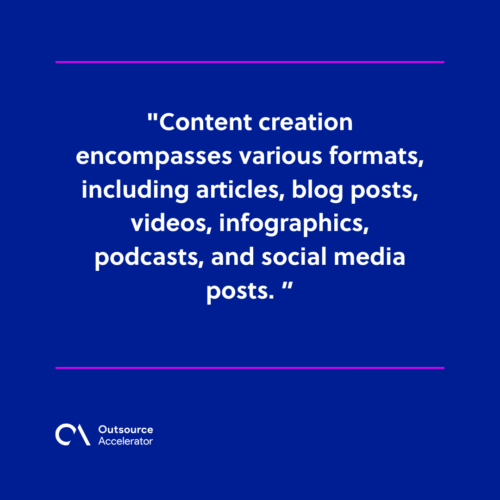 Definition of content creation