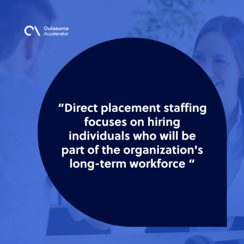 Direct placement staffing vs. Contract staffing