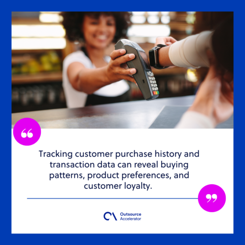 Purchase and transaction history